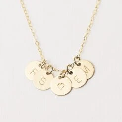 Initial Necklace - Gold Fill, Sterling Silver - Personalised Initial Disc Necklace - Letter Necklace - Hand Stamped - Christmas Gift For Her 10 Initial Necklace - Gold Fill, Sterling Silver - Personalised Initial Disc Necklace - Letter Necklace - Hand Stamped - Christmas Gift For Her -Jewellery Paradise il fullxfull.1114660835 f698