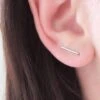 Ear Climbers, Basic Ear Pins, Stainless Steel, Surgical Steel 316L, Bar Earrings, Minimalist, For Her, A Gift, For Him, Christmas Gift