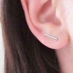 Ear Climbers, Basic Ear Pins, Stainless Steel, Surgical Steel 316L, Bar Earrings, Minimalist, For Her, A Gift, For Him, Christmas Gift