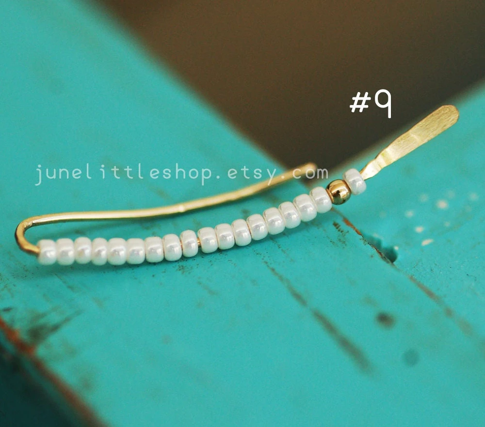 Gold Ear Climbers, Beaded Ear Climber, Champagne Ear Climber, Long Earrings, Ear Cuffs, Bar Earrings, Silver Ear Jackets Christmas Gift 9 Gold Ear Climbers, Beaded Ear Climber, Champagne Ear Climber, Long Earrings, Ear Cuffs, Bar Earrings, Silver Ear Jackets Christmas Gift - Image 7