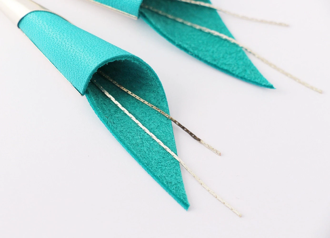 Christmas Gift Woman - "arum" Blue Turquoise Plated Silver Earrings 6 Christmas Gift Woman - "arum" Blue Turquoise Plated Silver Earrings - Image 4