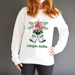 Gingle Bells®, Christmas Jumper, Gin Sweatshirt, Gin, Xmas Jumper, Unisex Christmas Jumper, Womens Christmas Jumper, Mens Christmas Jumper
