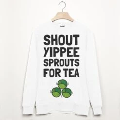 Shout Yippee Sprouts For Tea Christmas Sweatshirt Jumper