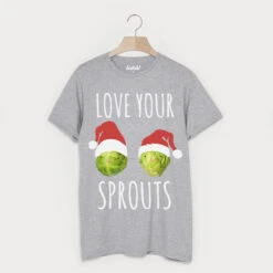 Love Your Sprouts Mens Christmas T-Shirt