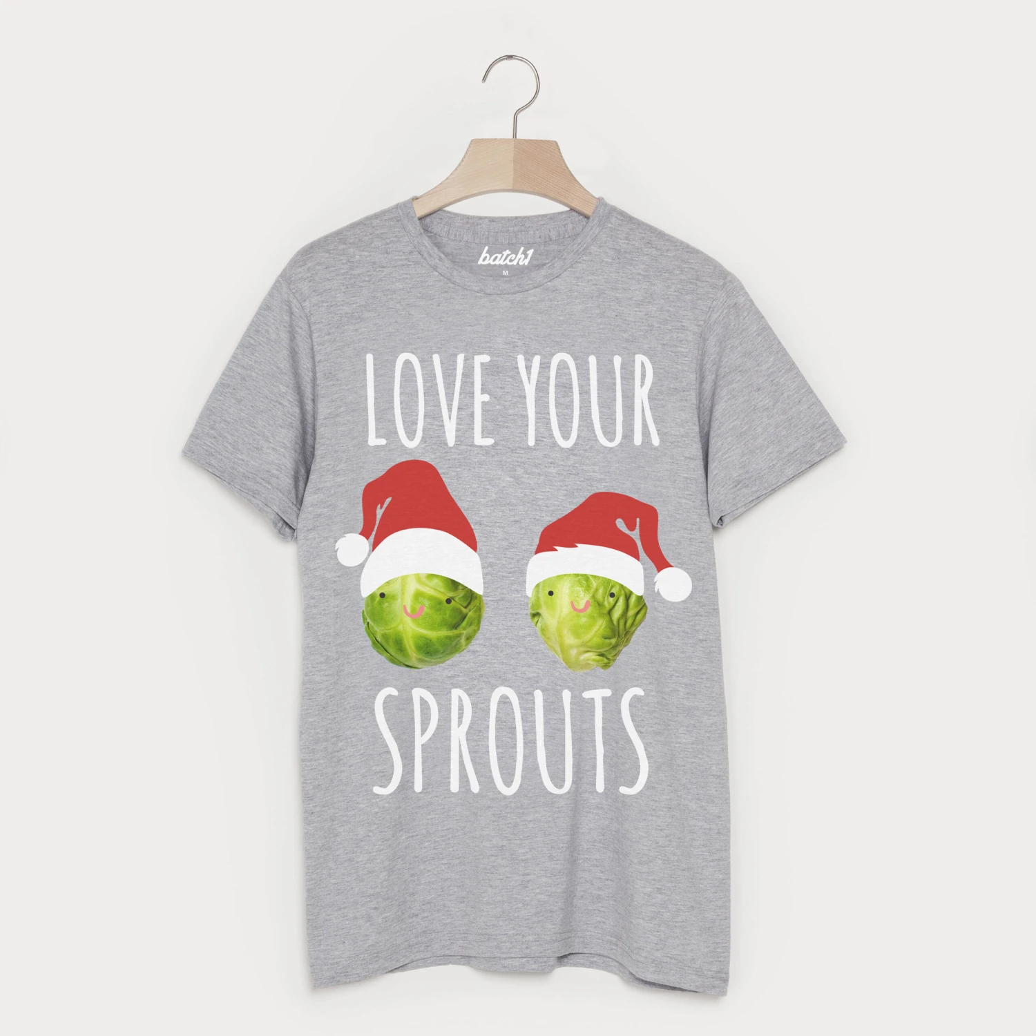Love Your Sprouts Mens Christmas T-Shirt 3 Love Your Sprouts Mens Christmas T-Shirt