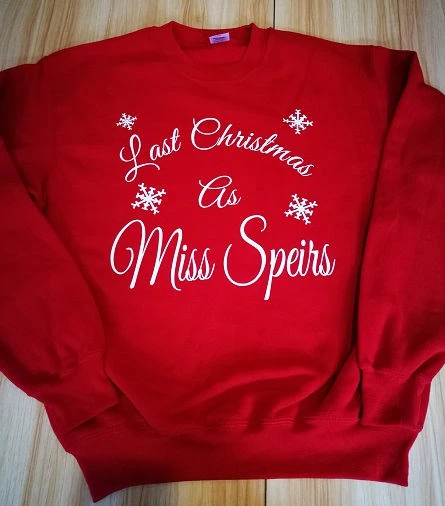 Last Christmas As Miss, Personalised Sweatshirt, Christmas Gift, Christmas Jumper, Wife To Be Gift, Christmas Sweatshirt 11 Last Christmas As Miss, Personalised Sweatshirt, Christmas Gift, Christmas Jumper, Wife To Be Gift, Christmas Sweatshirt - Image 9