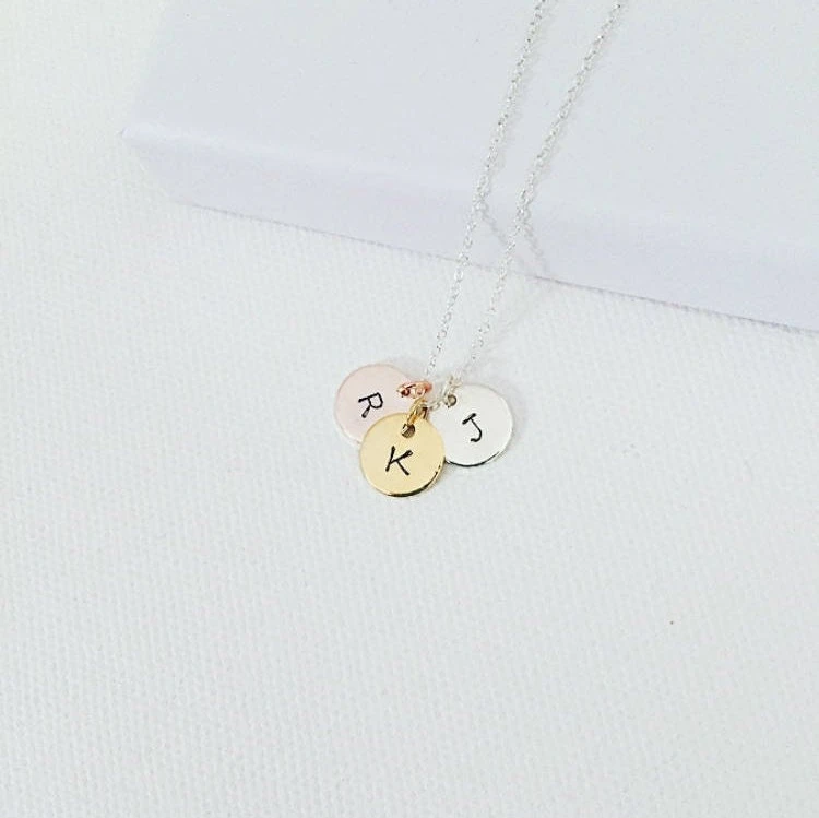 Triple Initial Necklace, Personalised Necklace, Monogram Necklace, Christmas Gift, Gift For Mum, Family Necklace, Mum Necklace, Gift For Her 5 Triple Initial Necklace, Personalised Necklace, Monogram Necklace, Christmas Gift, Gift For Mum, Family Necklace, Mum Necklace, Gift For Her - Image 3