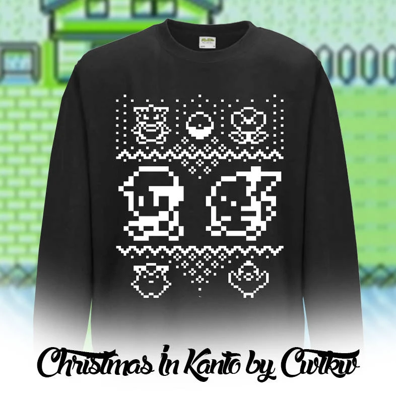Christmas In Kanto - Retro Pokemon Christmas Jumper - Completely Original Design By Cwtkw 5 Christmas In Kanto - Retro Pokemon Christmas Jumper - Completely Original Design By Cwtkw - Image 3