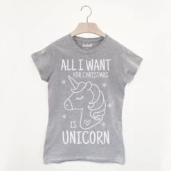 All I Want For Christmas Is Unicorn Women's Christmas Slogan T-Shirt 7 All I Want For Christmas Is Unicorn Women's Christmas Slogan T-Shirt -Jewellery Paradise il fullxfull.1347617454 sunk