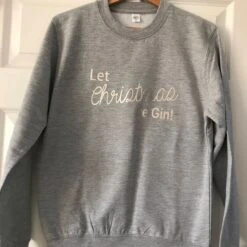 Let Christmas Be Gin Sweater, Gin Lover Sweater, Slogan Sweater, Christmas Jumper, Unisex Jumper, Christmas Gift, Gin Gift, Xmas Sweater -Jewellery Paradise il fullxfull.1354658598 i7jo