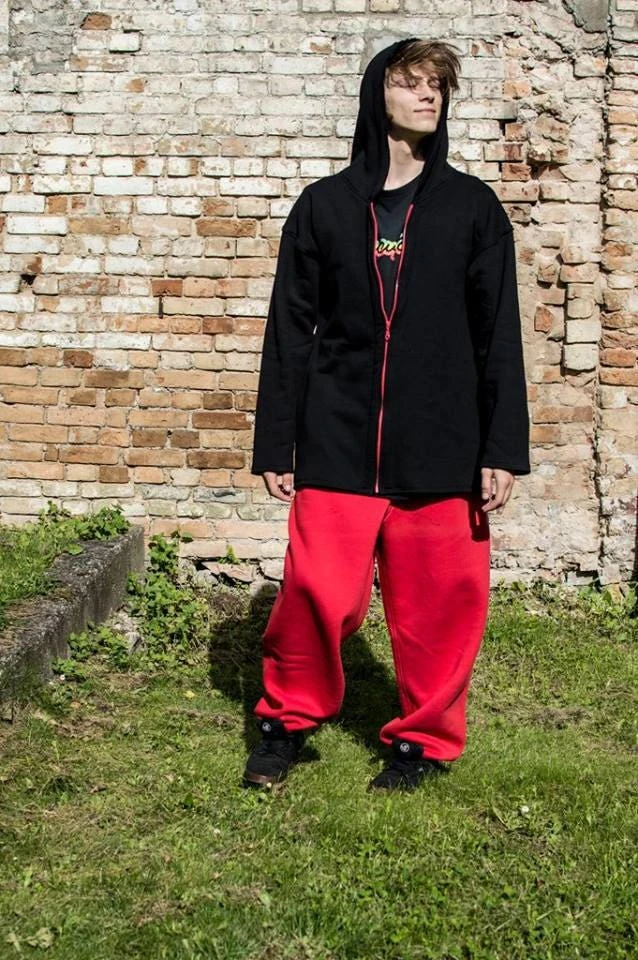 Red Unisex Sweatpants, Baggy Red Pants,Casual Cotton Trousers, Loose Fit Pants, Drop Crotch Sweatpants, Red Christmas Holiday Sweatpants 11 Red Unisex Sweatpants, Baggy Red Pants,Casual Cotton Trousers, Loose Fit Pants, Drop Crotch Sweatpants, Red Christmas Holiday Sweatpants - Image 9