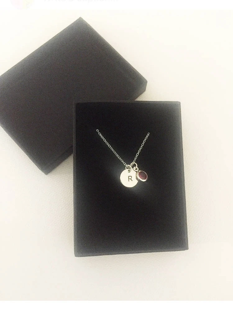 Personalised Birthstone, Initial Necklace, Birthstone Necklace, Silver Necklace, Personalised, Birthday Gift, Gift For Her, Christmas Gift 6 Personalised Birthstone, Initial Necklace, Birthstone Necklace, Silver Necklace, Personalised, Birthday Gift, Gift For Her, Christmas Gift - Image 4