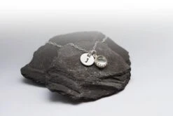 Personalised Sterling Silver Gemstone & Initial Necklace ~ , Wedding, Bridesmaid, Best Friend, Birthday Gift For Her, Christmas, Name -Jewellery Paradise il fullxfull.1377500843 ashf