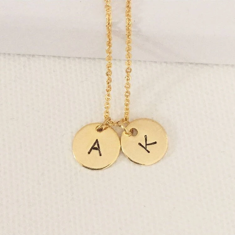 Gold Double Initial Necklace, Monogram Necklace, Gift For Women, Christmas Gift, Gift For Mum, Initial Necklace, Personalised Gift, Couple 6 Gold Double Initial Necklace, Monogram Necklace, Gift For Women, Christmas Gift, Gift For Mum, Initial Necklace, Personalised Gift, Couple - Image 4
