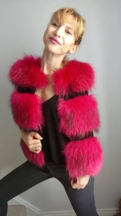 Hot Pink Real Fur Vest Christmas Present In Real Fox Fur. Real Fur Pink Gilet. Very Fluffy Fur Ideal Present. Women Gilet. Small - Medium 10 Hot Pink Real Fur Vest Christmas Present In Real Fox Fur. Real Fur Pink Gilet. Very Fluffy Fur Ideal Present. Women Gilet. Small - Medium -Jewellery Paradise il fullxfull.1404028687 go1g