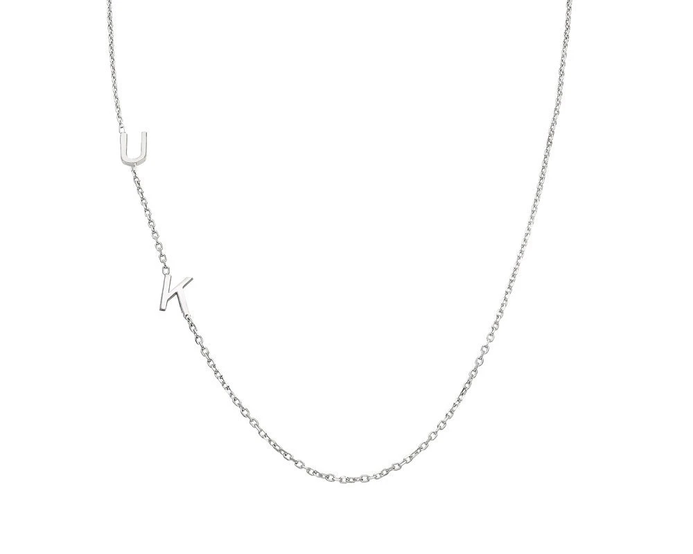 Sideways Initial Necklace, Gold Initial Necklace, Dainty Necklace, Tiny Letter, Minimalist Necklace, Christmas Gifts, Cross Necklace 7 Sideways Initial Necklace, Gold Initial Necklace, Dainty Necklace, Tiny Letter, Minimalist Necklace, Christmas Gifts, Cross Necklace - Image 5