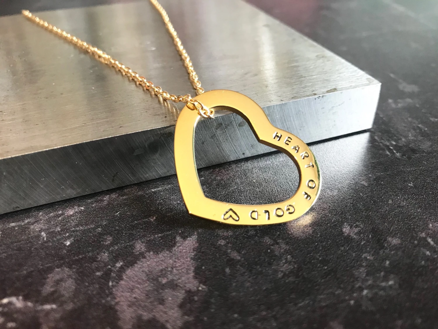 Personalised Heart Necklace, Stamped Jewellery, Customised Jewelry, Name Necklace, Gifts For Her, Mothers Day, Christmas Present, Valentines 4 Personalised Heart Necklace, Stamped Jewellery, Customised Jewelry, Name Necklace, Gifts For Her, Mothers Day, Christmas Present, Valentines - Image 2