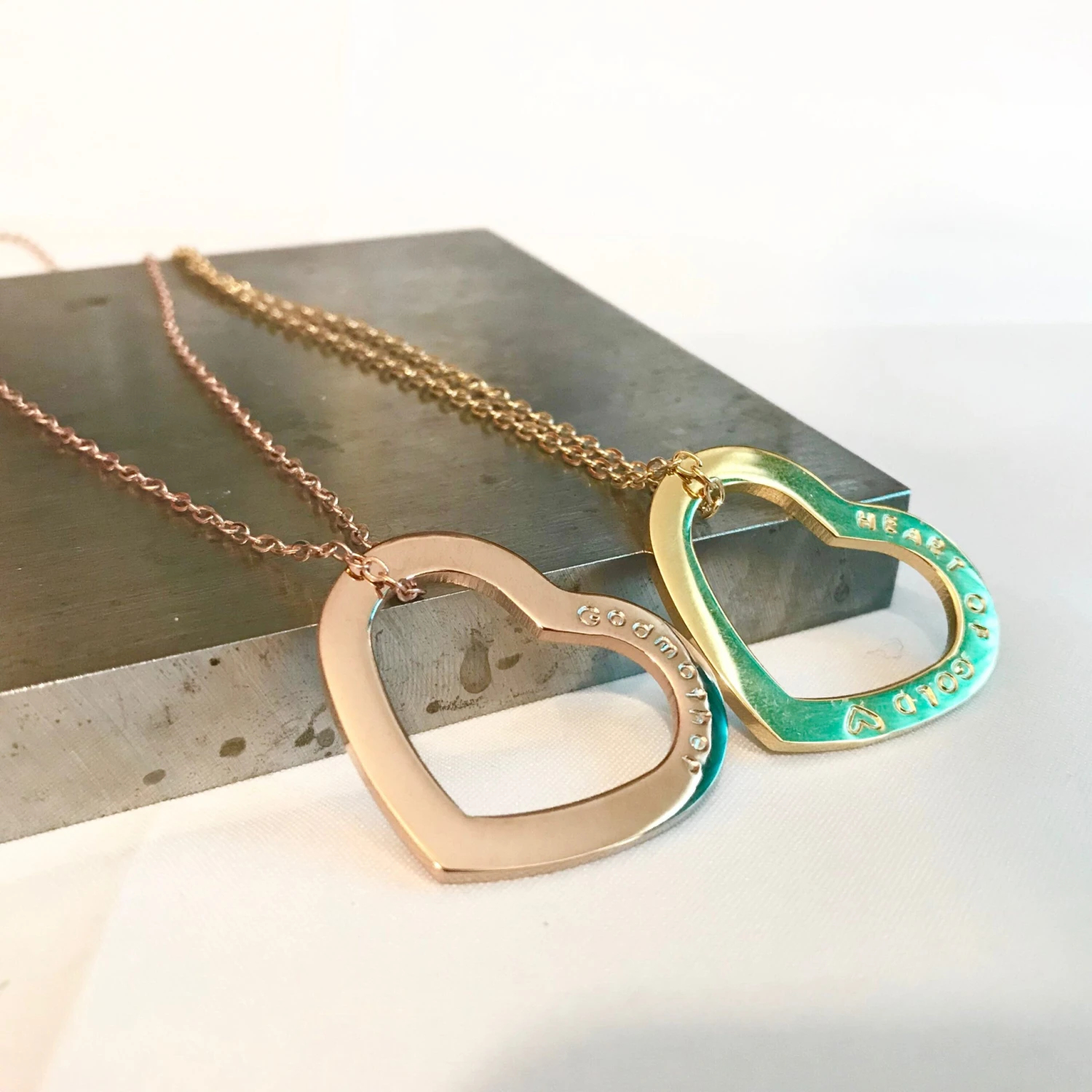 Personalised Heart Necklace, Stamped Jewellery, Customised Jewelry, Name Necklace, Gifts For Her, Mothers Day, Christmas Present, Valentines 5 Personalised Heart Necklace, Stamped Jewellery, Customised Jewelry, Name Necklace, Gifts For Her, Mothers Day, Christmas Present, Valentines - Image 3