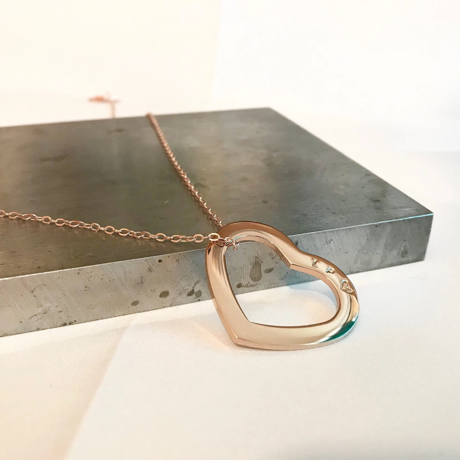 Personalised Heart Necklace, Stamped Jewellery, Customised Jewelry, Name Necklace, Gifts For Her, Mothers Day, Christmas Present, Valentines 7 Personalised Heart Necklace, Stamped Jewellery, Customised Jewelry, Name Necklace, Gifts For Her, Mothers Day, Christmas Present, Valentines - Image 5