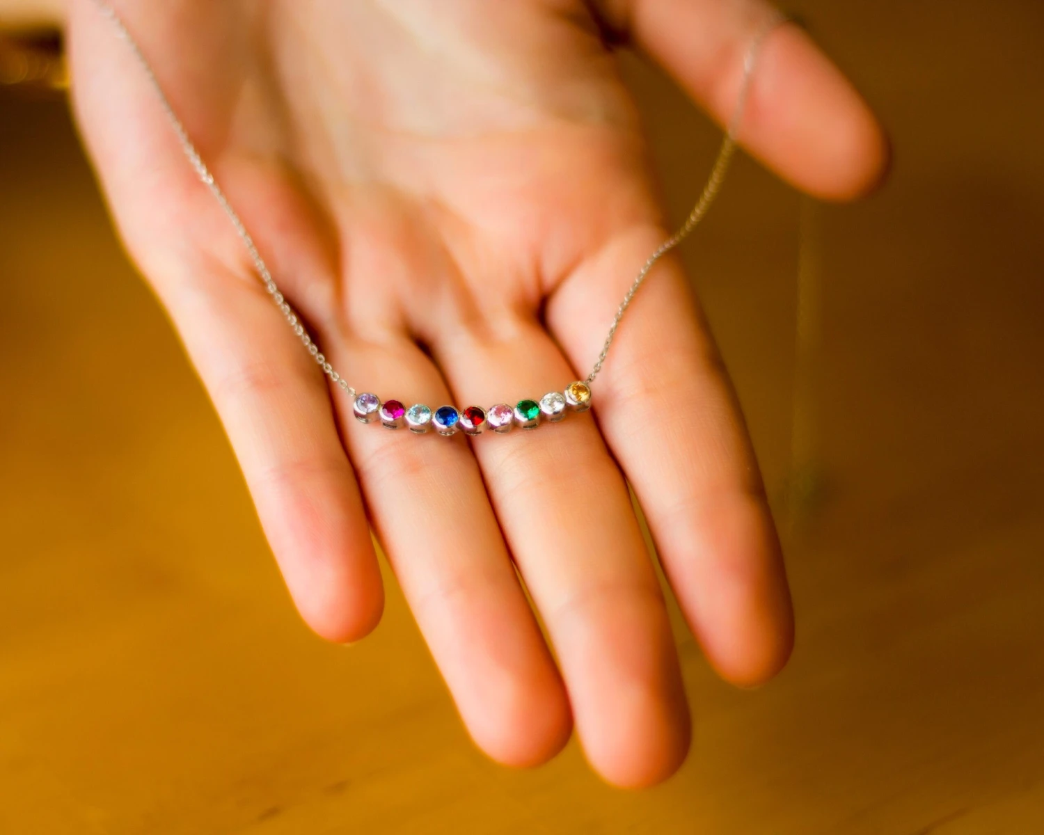 Family Birthstone Necklace, Christmas Gifts, Grandma Necklace, Dainty Necklace,Mothers Necklace, Birthstone Gifts, Citrine Necklace 6 Family Birthstone Necklace, Christmas Gifts, Grandma Necklace, Dainty Necklace,Mothers Necklace, Birthstone Gifts, Citrine Necklace - Image 4