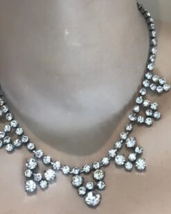 Stunning Super Sparkly 1950s Diamanté Clear Silver Rhinestone Necklace Vintage Christmas Bling 16 Stunning Super Sparkly 1950s Diamanté Clear Silver Rhinestone Necklace Vintage Christmas Bling -Jewellery Paradise il fullxfull.1581211305 tfz7
