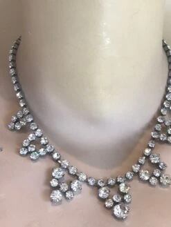 Stunning Super Sparkly 1950s Diamanté Clear Silver Rhinestone Necklace Vintage Christmas Bling 17 Stunning Super Sparkly 1950s Diamanté Clear Silver Rhinestone Necklace Vintage Christmas Bling -Jewellery Paradise il fullxfull.1581211365 ptkb