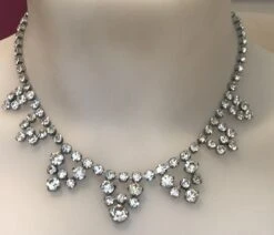 Stunning Super Sparkly 1950s Diamanté Clear Silver Rhinestone Necklace Vintage Christmas Bling 20 Stunning Super Sparkly 1950s Diamanté Clear Silver Rhinestone Necklace Vintage Christmas Bling -Jewellery Paradise il fullxfull.1581212011 40ao
