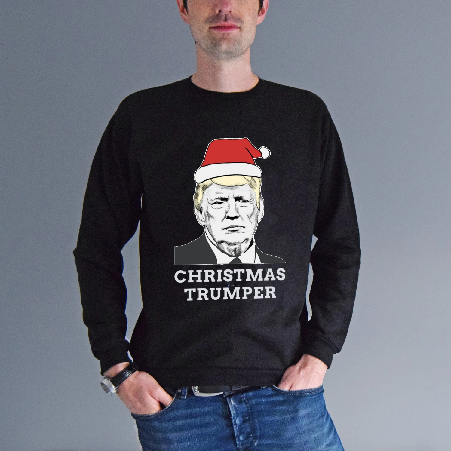 Donald Trump Christmas Jumper, Christmas Sweatshirt, Xmas Jumper, Unisex Christmas Jumper, Womens Christmas Jumper, Mens Christmas Jumper 4 Donald Trump Christmas Jumper, Christmas Sweatshirt, Xmas Jumper, Unisex Christmas Jumper, Womens Christmas Jumper, Mens Christmas Jumper - Image 2