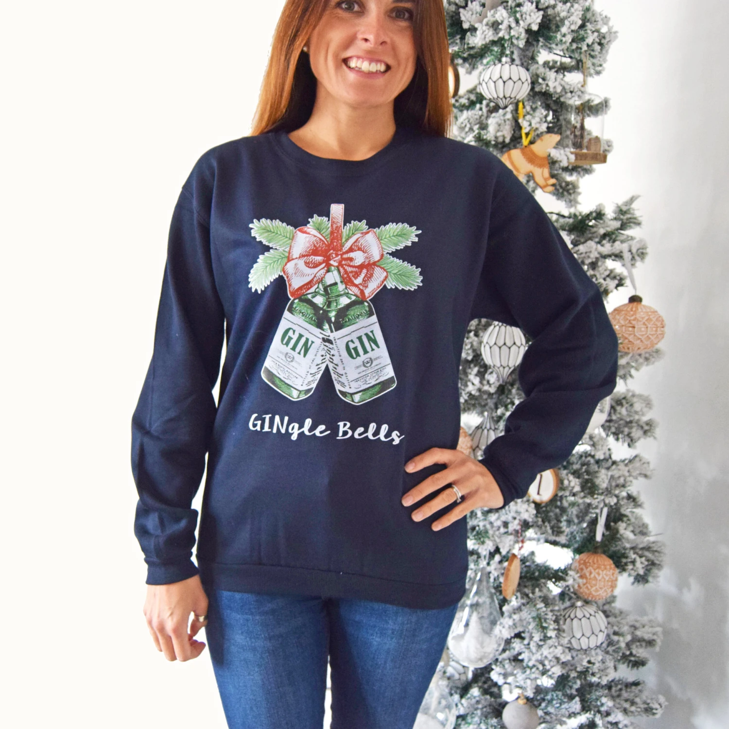 Gingle Bells®, Christmas Jumper, Gin Sweatshirt, Gin, Xmas Jumper, Unisex Christmas Jumper, Womens Christmas Jumper, Mens Christmas Jumper 4 Gingle Bells®, Christmas Jumper, Gin Sweatshirt, Gin, Xmas Jumper, Unisex Christmas Jumper, Womens Christmas Jumper, Mens Christmas Jumper - Image 2