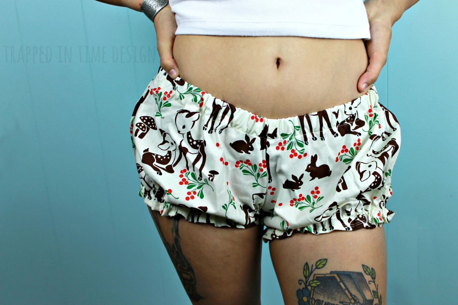 Bloomers, Woodland Mini Bloomers, Women's Bloomers, Christmas Bloomers, Shorts, Short Bloomers, Woodland Sprite, Christmas Costume 3 Bloomers, Woodland Mini Bloomers, Women's Bloomers, Christmas Bloomers, Shorts, Short Bloomers, Woodland Sprite, Christmas Costume