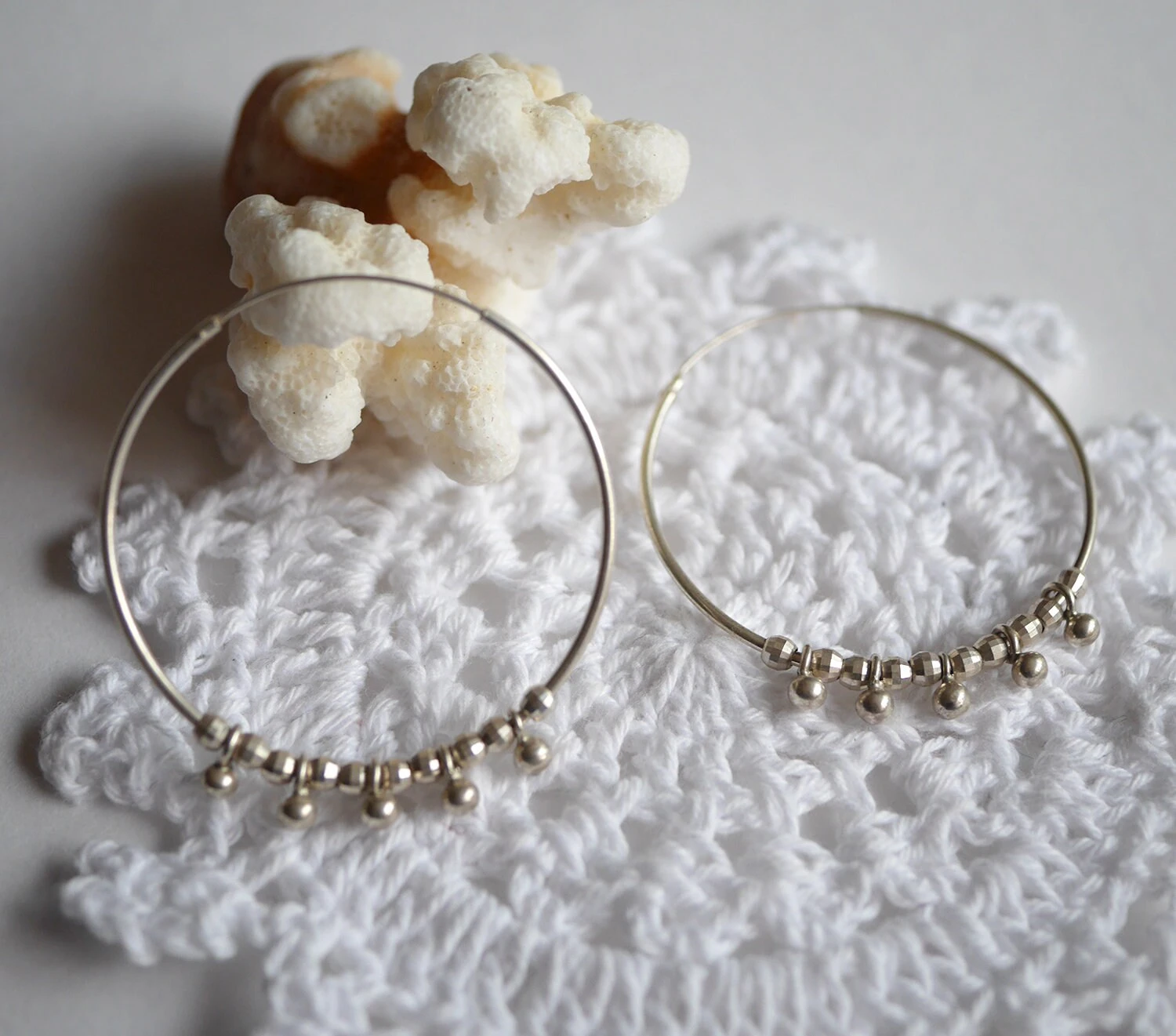 Christmas Gift - Sterling Silver Boho Hoop Earrings - Drop Round Earrings - Circle Silver Earrings - Minimalist Jewels - Thin Earrings 6 Christmas Gift - Sterling Silver Boho Hoop Earrings - Drop Round Earrings - Circle Silver Earrings - Minimalist Jewels - Thin Earrings - Image 4