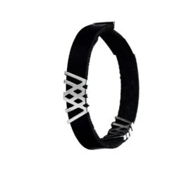 Leather Bracelet For Men, Jewellery Gift Stainless Steel Sliding Buckle Black Leather Personalised Buckle For Birthday Christmas- FREE Box