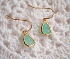 Christmas Gift - Mint Stone Earrings - Drop Earrings - Gold Plated Earrings - Glass Stone - Stone Jewelry - Mint Jewels - Mint And Gold 16 Christmas Gift - Mint Stone Earrings - Drop Earrings - Gold Plated Earrings - Glass Stone - Stone Jewelry - Mint Jewels - Mint And Gold -Jewellery Paradise il fullxfull.1711141605 mkzr