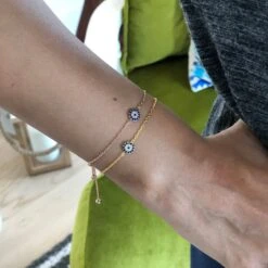 Evil Eye Bracelet, Evil Eye Jewelry, Christmas Gifts, Protection Bracelet, Blue Evil Eye, Minimal Bracelet, Lucky Bracelet, Evil Eye Gold -Jewellery Paradise il fullxfull.1720084057 eyos