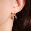 Christmas Gift - Black Stone Earrings - Drop Earrings - Gold Plated Earrings - Glass Stone - Stone Jewelry - Black Jewels - Black And Gold -Jewellery Paradise il fullxfull.1736244847 4d31