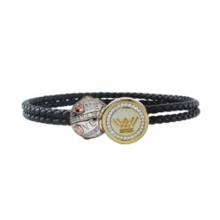 Leather Charm Bracelet For Women 18 Ct Gold Clasp LOVE Fastener Bead Sterling Silver Leather Colour Black, Gold, Silver- Jewelry Christmas