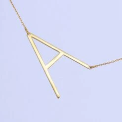 Engraved Necklace, Personalised Large Initial Sideways Necklace, Large Icon Necklace, Gold Letter Necklace, Christmas Gifts, Christmas Gifts -Jewellery Paradise il fullxfull.1768079838 mv4o