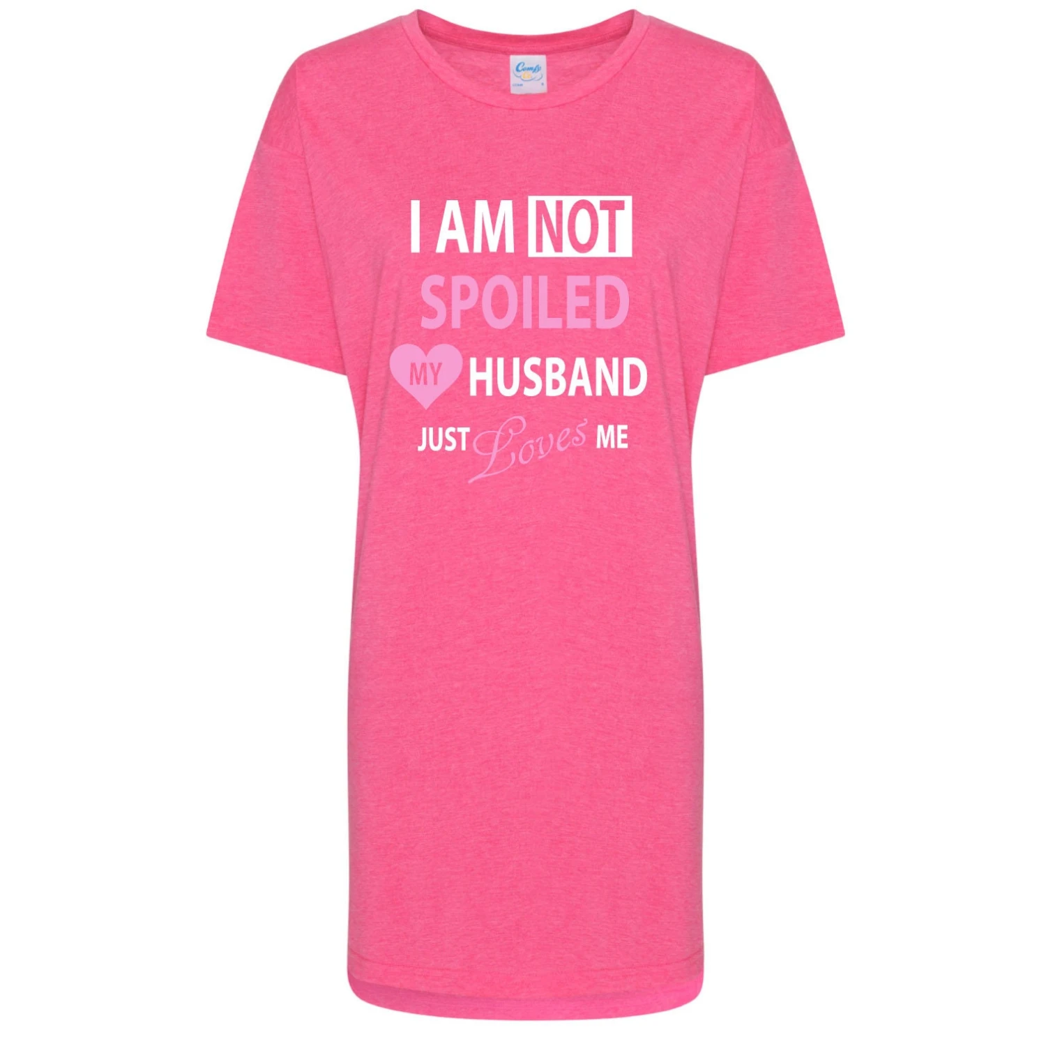 Oversized Wife Nightie I Am Not Spoiled My Husband Just Loves Me Valentines Day Mum Present Birthday Christmas 4 Oversized Wife Nightie I Am Not Spoiled My Husband Just Loves Me Valentines Day Mum Present Birthday Christmas - Image 2