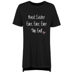 Oversized Best Sister Ever Nightie Mothers Day Mum Present Birthday Christmas