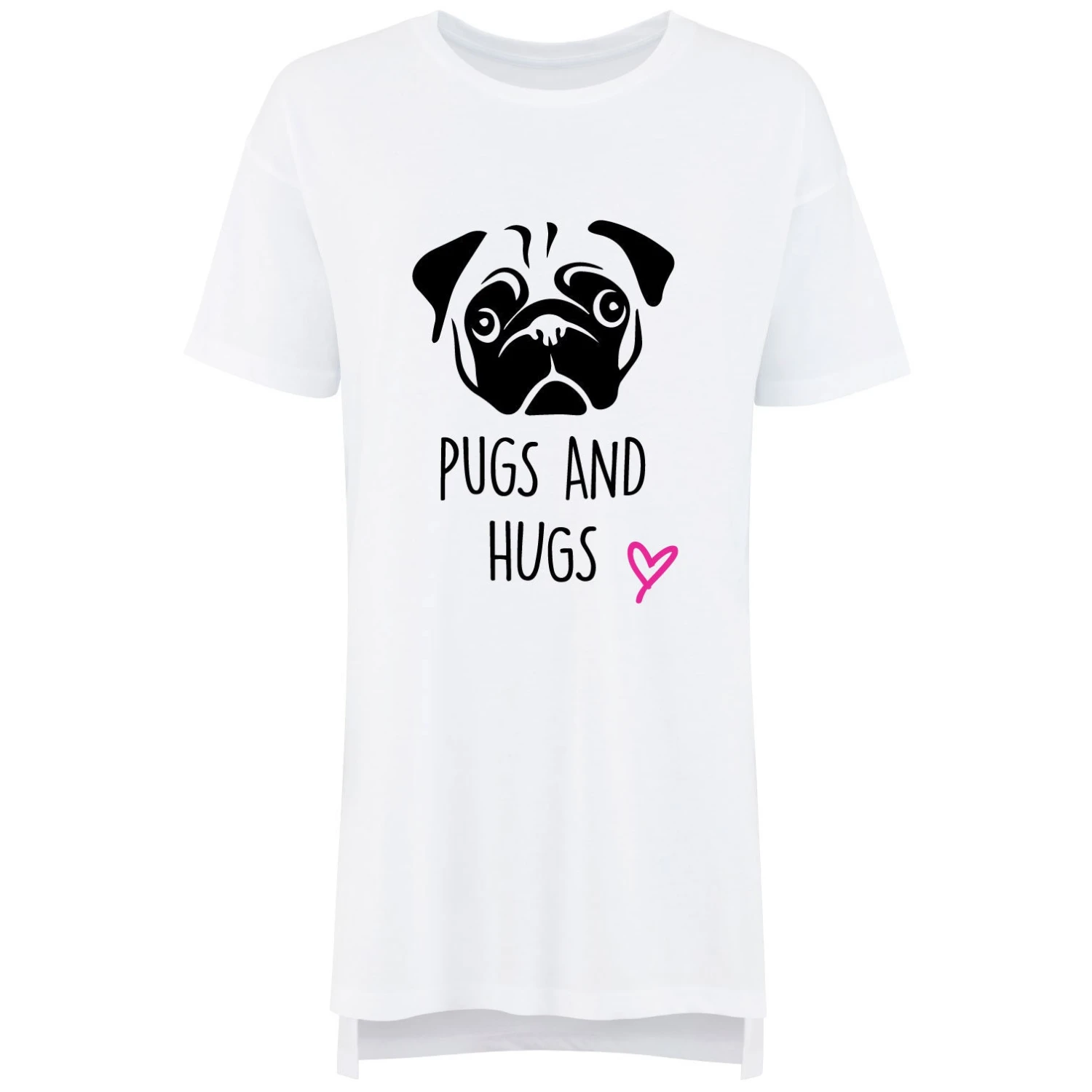 Oversized Pug Nightie Pugs And Hugs Mothers Day Mum Present Birthday Christmas Pet Present 4 Oversized Pug Nightie Pugs And Hugs Mothers Day Mum Present Birthday Christmas Pet Present - Image 2