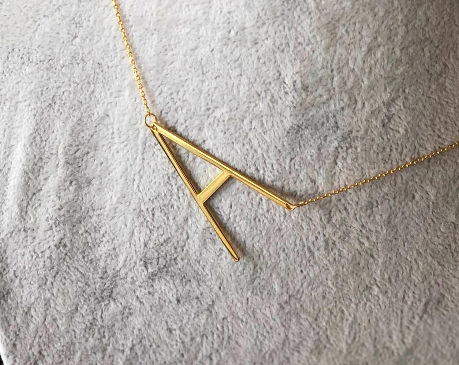 Christmas Gifts, Large Initial Necklace, Gold Initial, Sterling Silver Initial Necklace, Sideways Initial, Large Icon, Mother's Day Gift 4 Christmas Gifts, Large Initial Necklace, Gold Initial, Sterling Silver Initial Necklace, Sideways Initial, Large Icon, Mother's Day Gift - Image 2