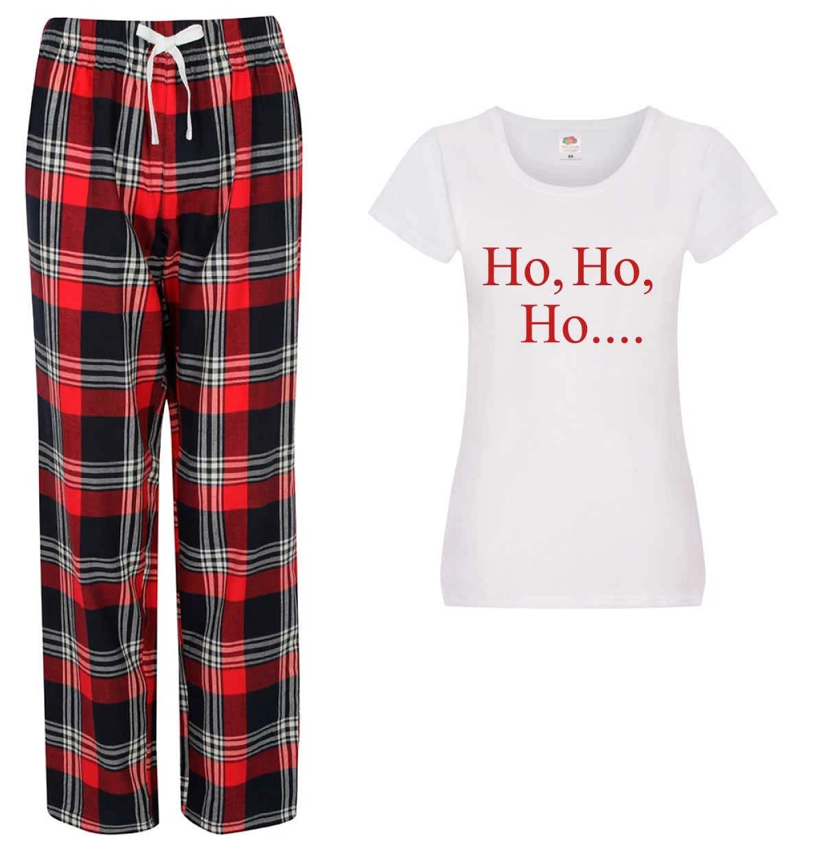 Ladies Christmas Pyjamas Ho Ho Ho PJ's Pyjamas Trousers 3 Ladies Christmas Pyjamas Ho Ho Ho PJ's Pyjamas Trousers