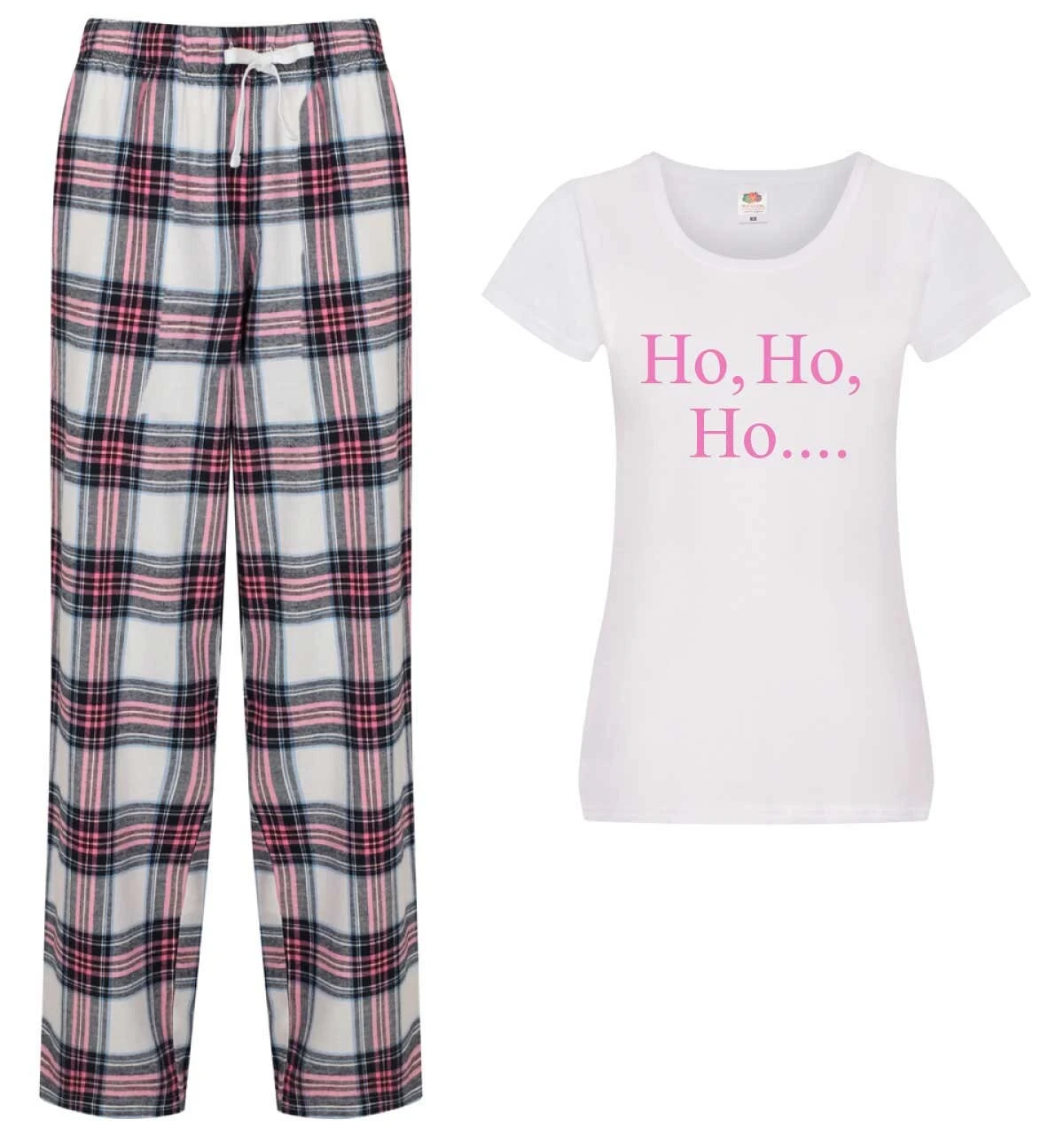 Ladies Christmas Pyjamas Ho Ho Ho PJ's Pyjamas Trousers 5 Ladies Christmas Pyjamas Ho Ho Ho PJ's Pyjamas Trousers - Image 3