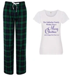 Ladies Personalised Christmas Pyjamas Ho Ho Ho PJ's Pyjamas Trousers -Jewellery Paradise il fullxfull.1997430016 2fyq