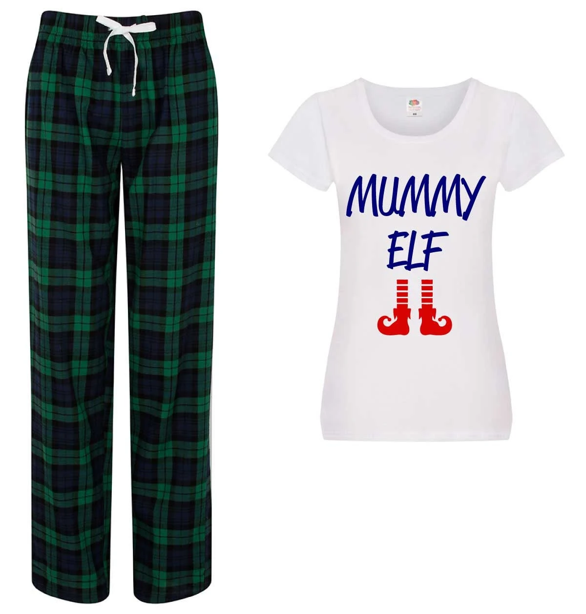 Ladies Christmas Pyjamas Mummy Elf PJ's Pyjamas Trousers 4 Ladies Christmas Pyjamas Mummy Elf PJ's Pyjamas Trousers - Image 2