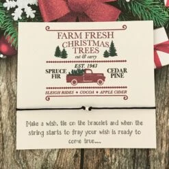 Set 6 Christmas Card Wish String Gift Vintage Wreath Choice Of Charm Bracelet Y60 WHITE 10 Set 6 Christmas Card Wish String Gift Vintage Wreath Choice Of Charm Bracelet Y60 WHITE -Jewellery Paradise il fullxfull.2032377040 2qkn