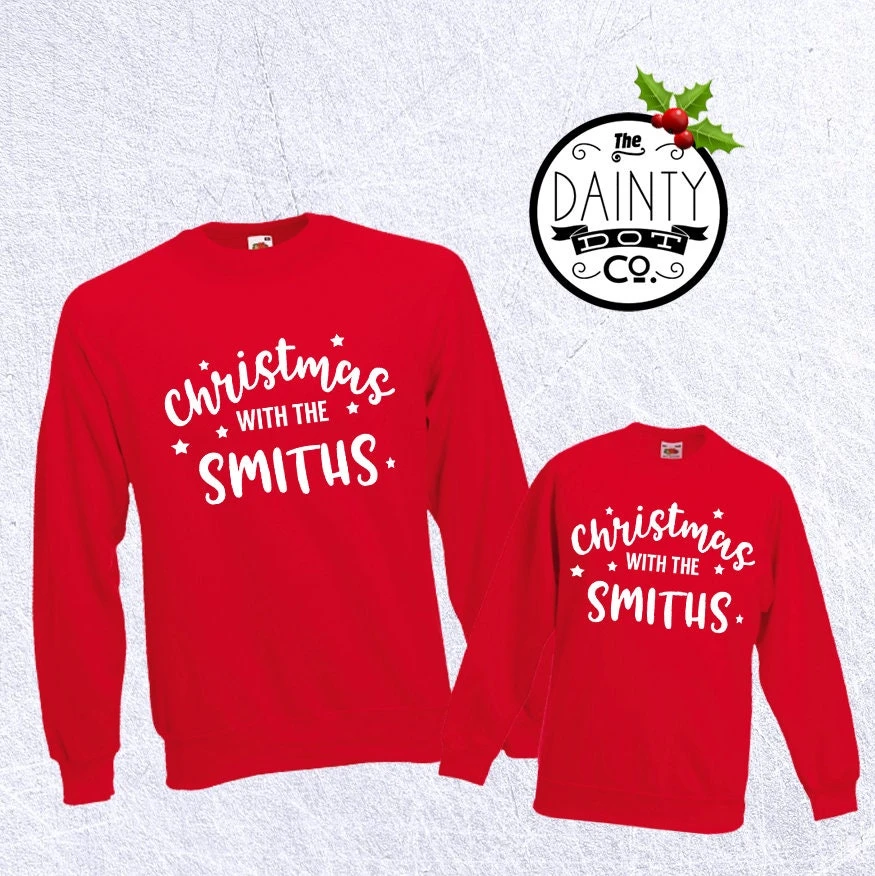 Matching Christmas Jumpers,Matching Christmas Outfits, Christmas Sweater,Personalised Christmas Jumper, Family Matching,Christmas Sweaters 4 Matching Christmas Jumpers,Matching Christmas Outfits, Christmas Sweater,Personalised Christmas Jumper, Family Matching,Christmas Sweaters - Image 2