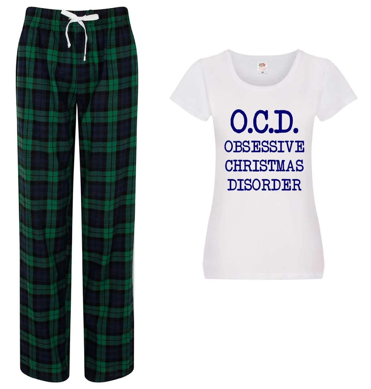 Ladies Christmas Pyjamas OCD Obsessive Christmas Disorder PJ's Pyjamas Trousers 4 Ladies Christmas Pyjamas OCD Obsessive Christmas Disorder PJ's Pyjamas Trousers - Image 2