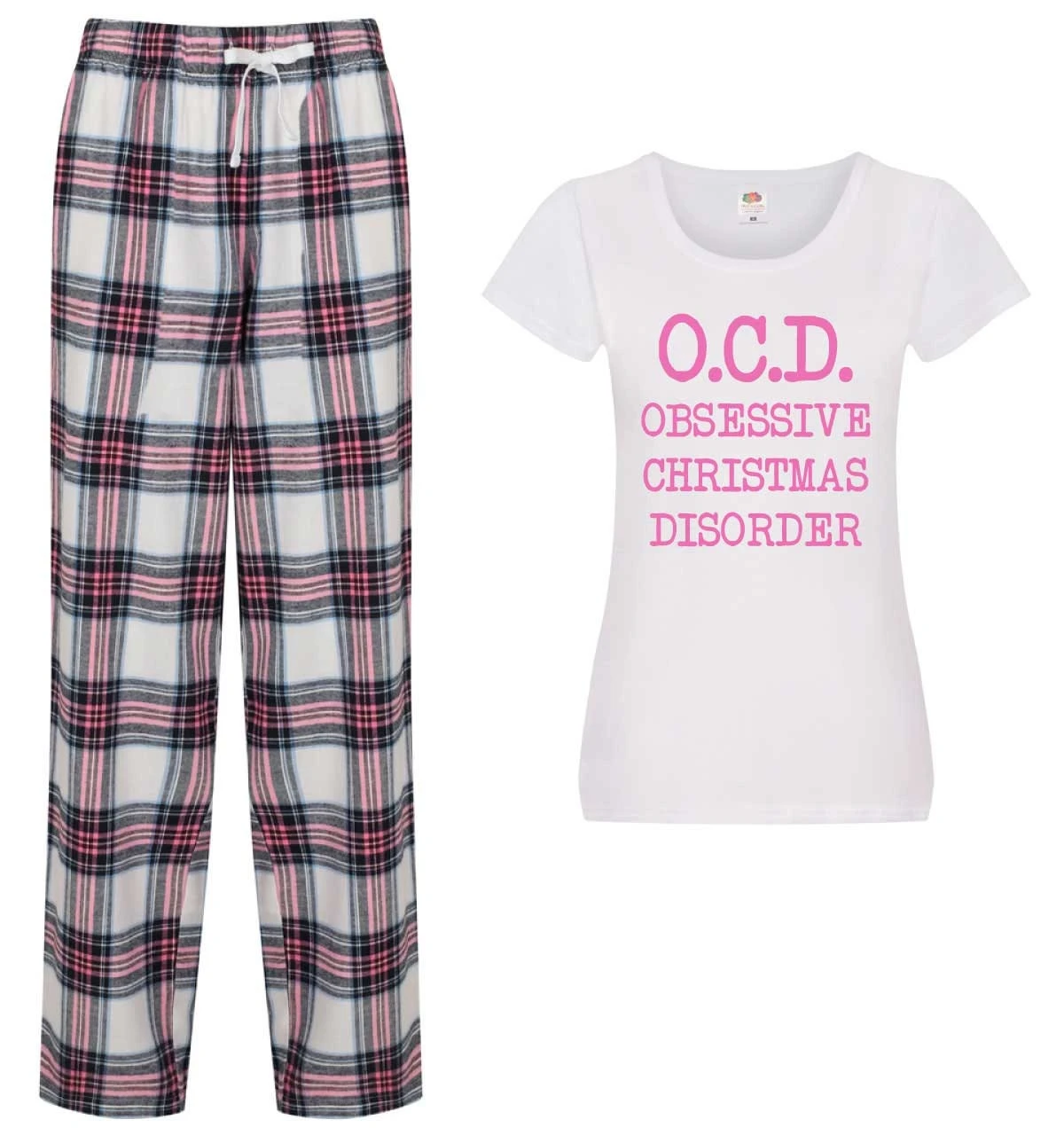 Ladies Christmas Pyjamas OCD Obsessive Christmas Disorder PJ's Pyjamas Trousers 5 Ladies Christmas Pyjamas OCD Obsessive Christmas Disorder PJ's Pyjamas Trousers - Image 3