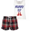 Ladies Christmas Pyjamas Mummy Elf PJ's Pyjamas Tartan Frill Shorts 2 Ladies Christmas Pyjamas Mummy Elf PJ's Pyjamas Tartan Frill Shorts -Jewellery Paradise il fullxfull.2045037665 7ha6
